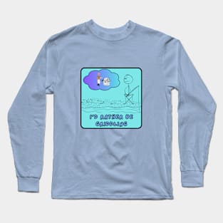 I'd Rather Be Gridding b Blue Long Sleeve T-Shirt